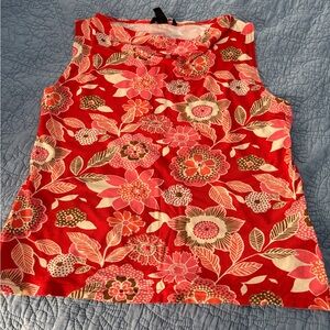NWOT H&M Red Floral Cowl Neck Tank Top